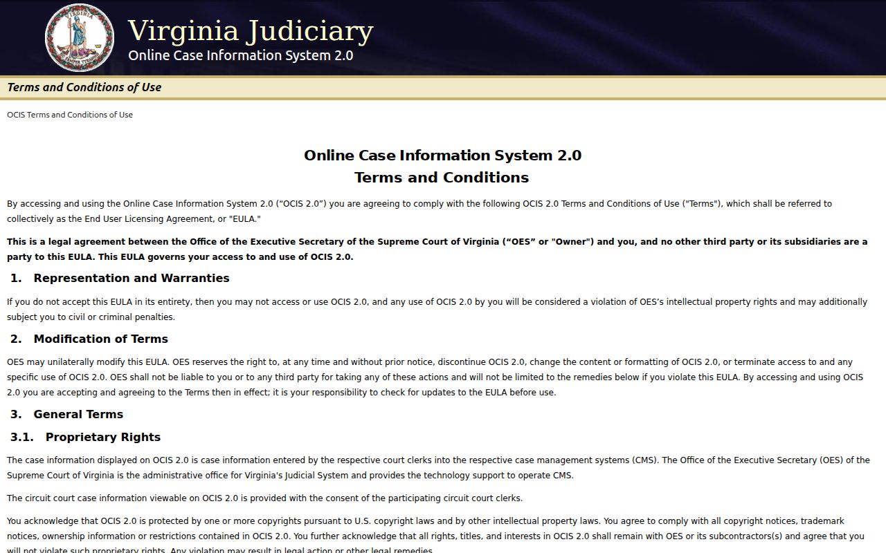 Russell County warrant lookup reference to OCIS public search controls