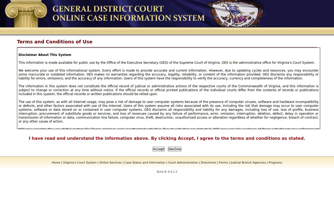 Russell County warrant lookup reference to General District Court search fields