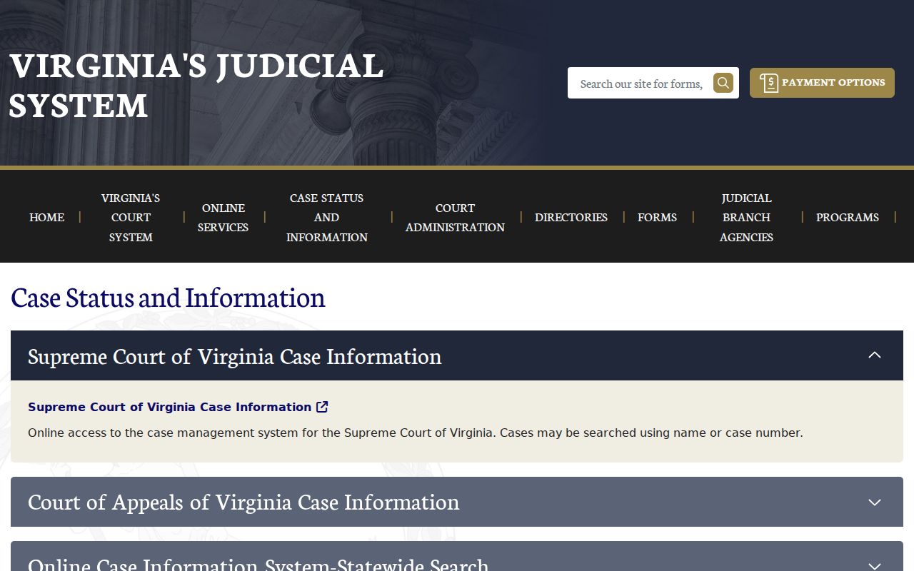 Russell County warrant lookup reference to Virginia OCIS search controls