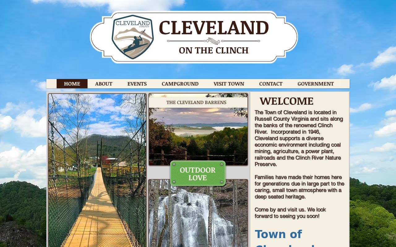 Russell County Cleveland warrant records reference to Cleveland Town Hall contact
